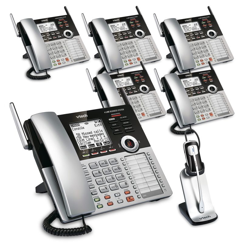 VTech® CM18445 4-Line Small Business Office Phone System, 5-In-1 Bundle - Image 2