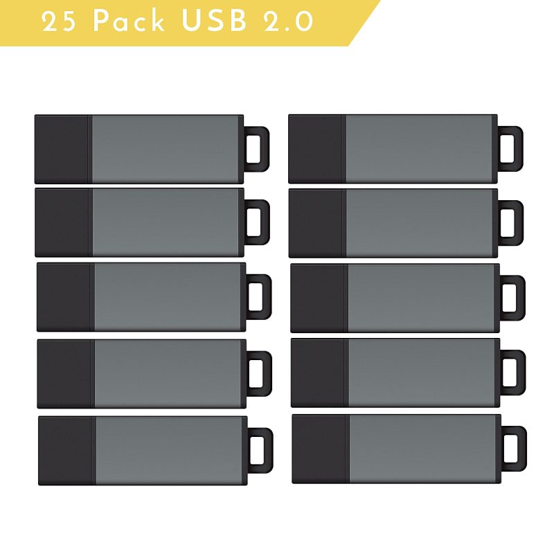 Centon DataStick Pro USB 2.0 Flash Drives, 4GB, Pro Gray, Pack Of 25 Flash Drives, S1-U2P1-4G25PK - Image 2