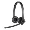 Logitech® H570E USB Stereo Headset, Black