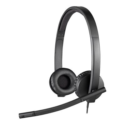 Logitech® H570E USB Stereo Headset, Black
