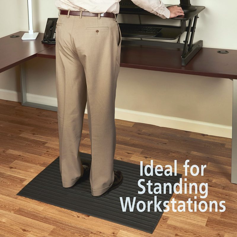 Genuine Joe Air Step Anti-Fatigue Mat, 3' x 5', Black - Image 3