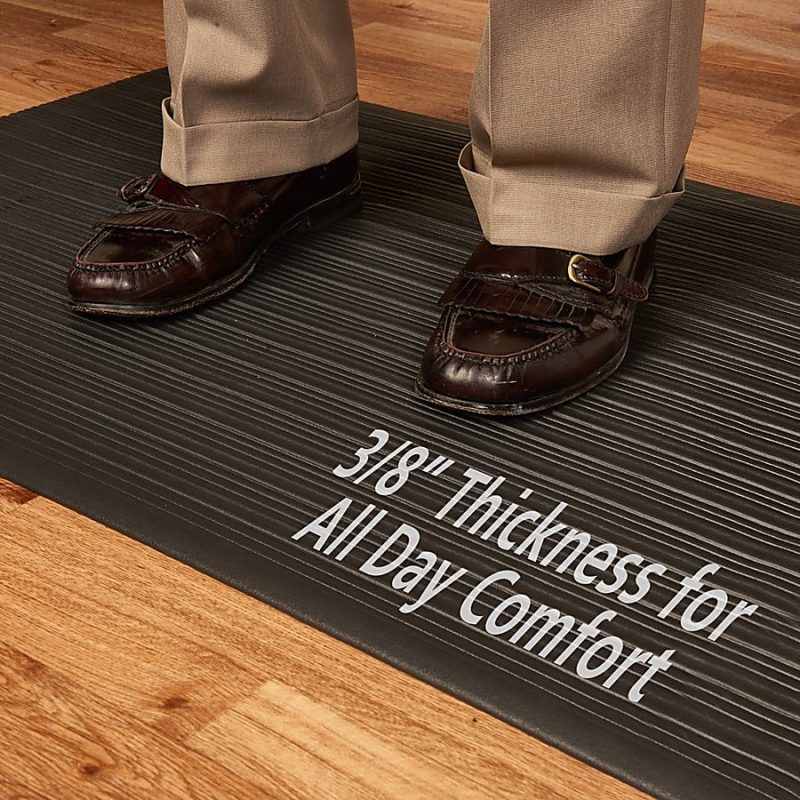 Genuine Joe Air Step Anti-Fatigue Mat, 3' x 5', Black - Image 11