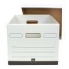 Office Depot® Brand Heavy-Duty Quick Set Up Storage Boxes, Letter/Legal Size, 15" x 12" x 10", White/Black, Pack Of 5 - Image 2