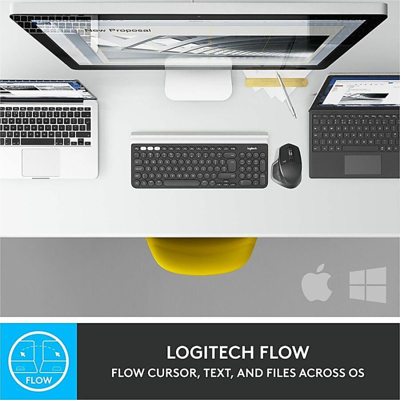 Logitech MX Master 2S - Darkfield - Wireless - Bluetooth/Radio Frequency - 2.40 GHz - Graphite - USB - 4000 dpi - Scroll Wheel - 7 Button(s) - Image 2