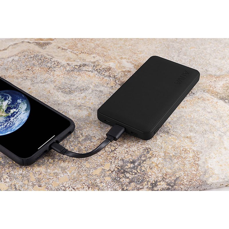 Ativa® 10,000mAh Battery Pack For USB Devices, Black, 46907 - Image 4