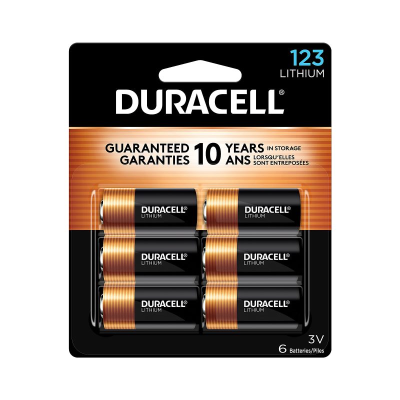 Duracell® 123 3V High Power Lithium Batteries, Pack of 6