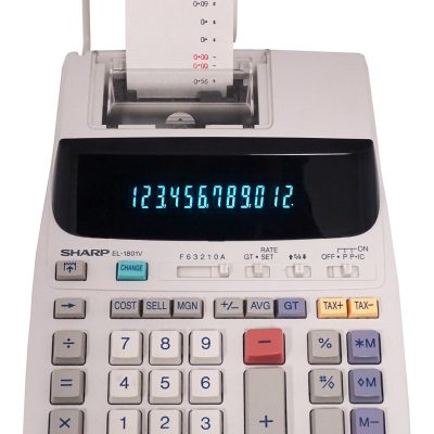 Sharp® EL-1801V 12-Digit Printing Calculator
