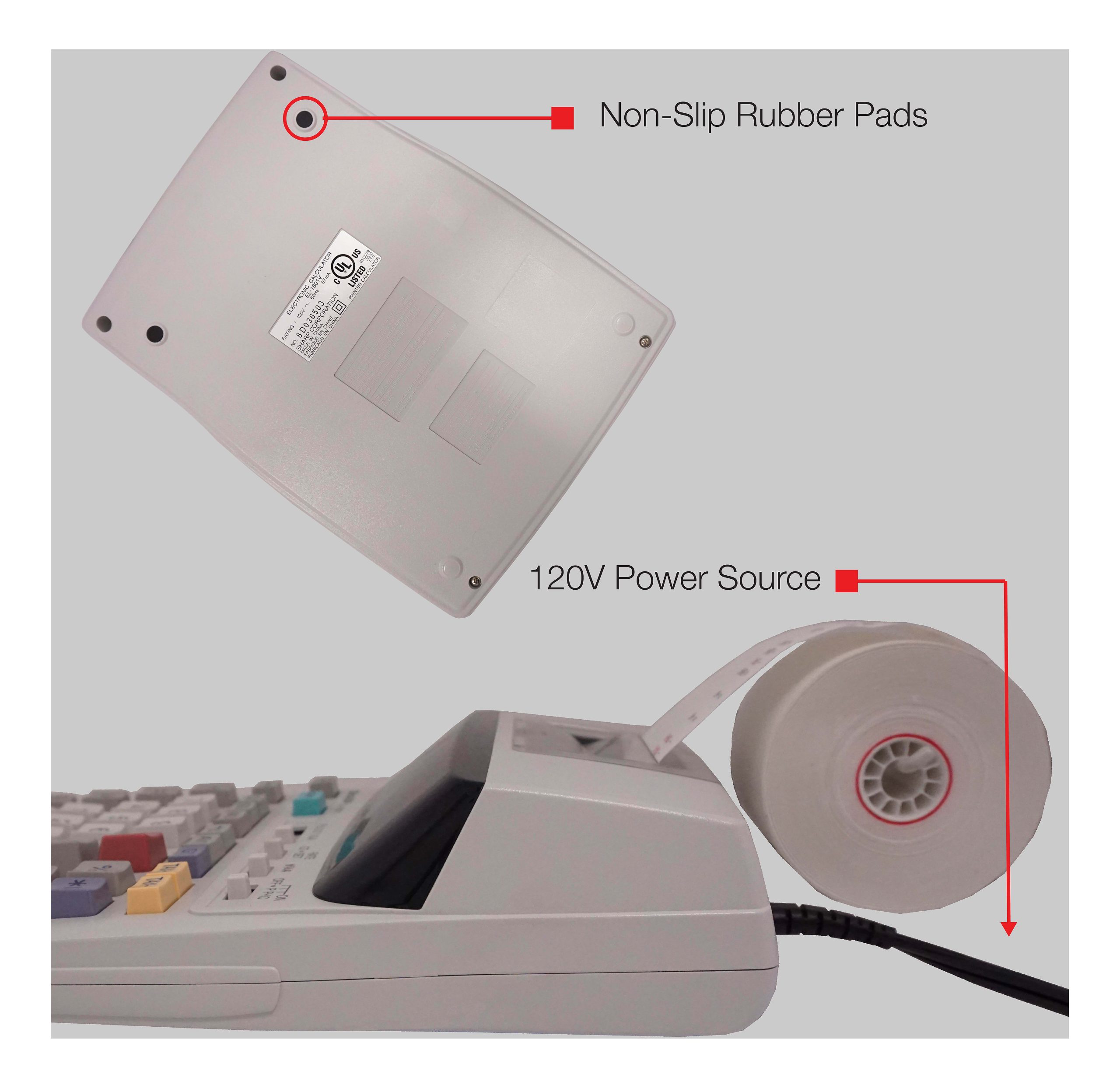 Sharp® EL-1801V 12-Digit Printing Calculator - Image 6