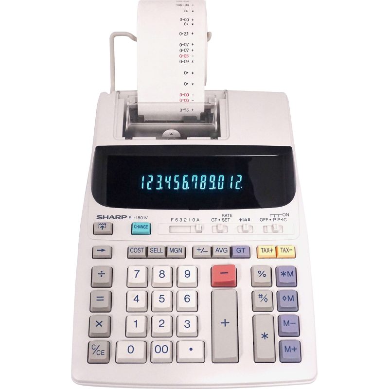 Sharp® EL-1801V 12-Digit Printing Calculator - Image 8