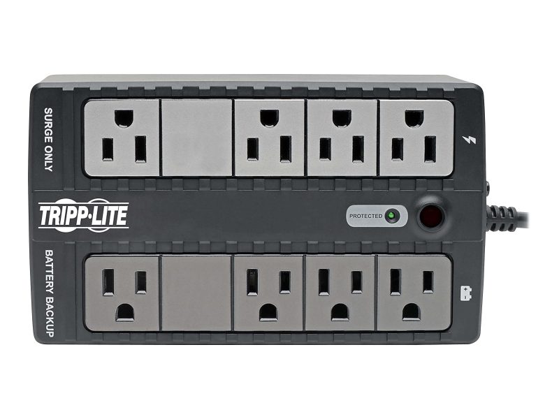 Tripp Lite 450VA 255W UPS Desktop Battery Back Up Compact 120V 8 Outlets - UPS - 6 A - AC 120 V - 255 Watt - 450 VA - 1-phase - output connectors: 8