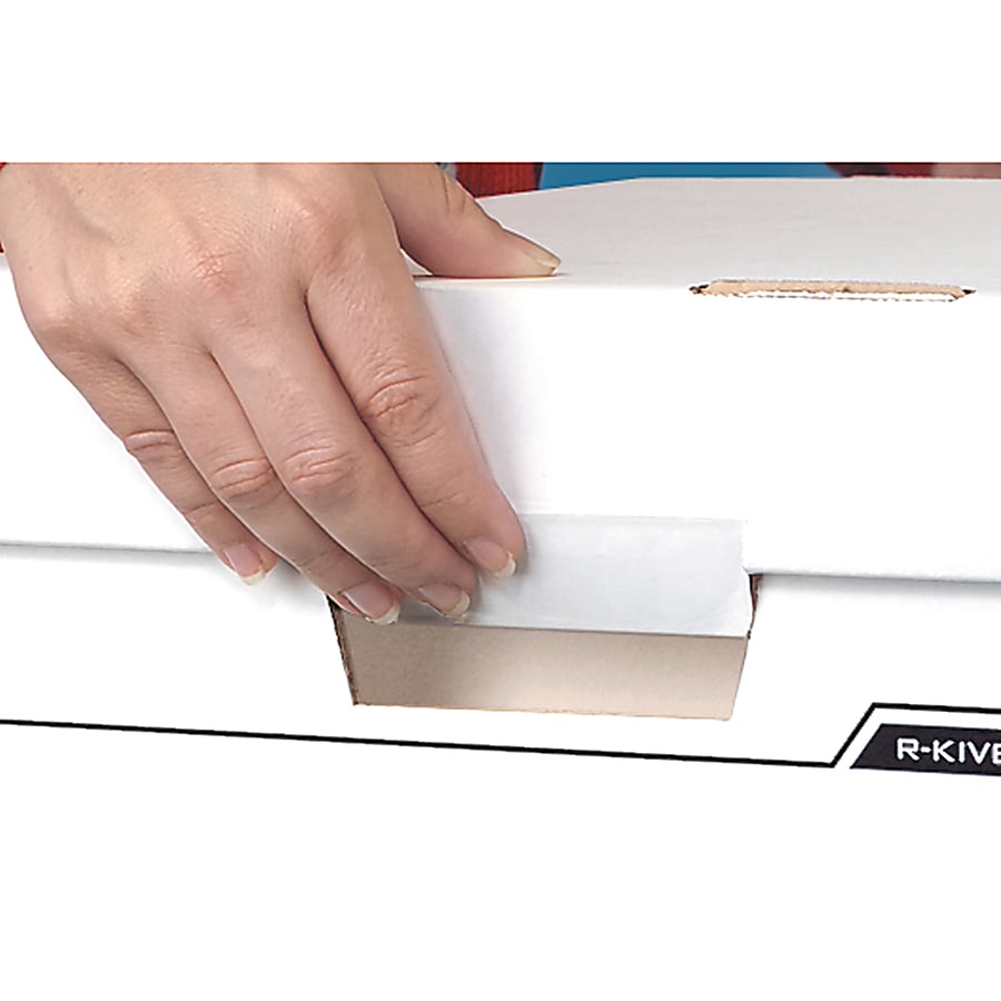 Bankers Box® Binderbox™ Heavy-Duty Storage Boxes With Locking Lift-Off Lids And Built-In Handles, 18 1/2" x 12 1/4" x 12", 60% Recycled, Blue/White, Case Of 12 - Image 6