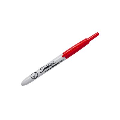 Sharpie® Retractable Permanent Markers, Ultra-Fine Point, Black, Pack Of 12 - Red,12
