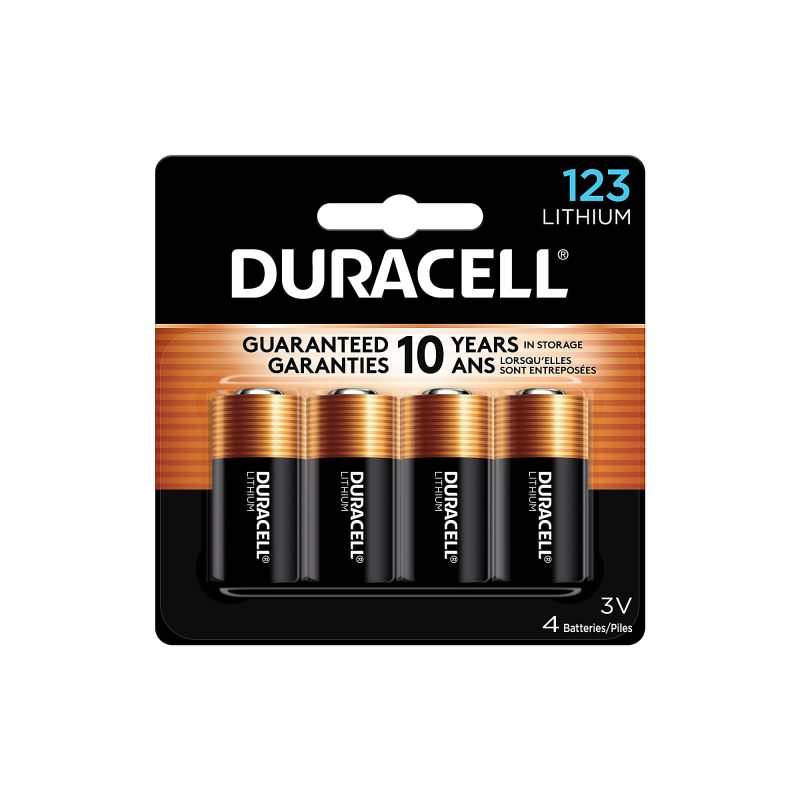 Duracell® 123 3V High Power Lithium Batteries, Pack of 4