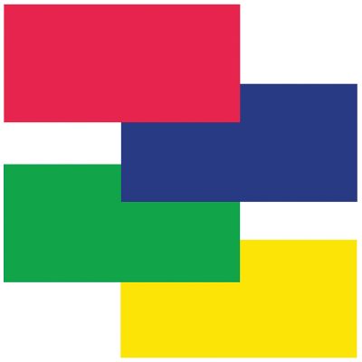 Pacon® Fadeless Bulletin Board Art Paper, 48" x 12', Lite Blue, Pack Of 4 Rolls - Flame Royal Blue/Canary/Apple Green