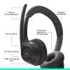 Logitech Zone 300 Wireless Bluetooth Headset With Noise-Canceling Microphone, Black, 981-001406 - Image 6