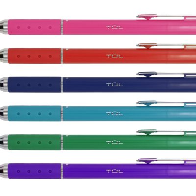 TUL® GL Series Retractable Gel Pens, Medium Point, 0.7 mm, Silver Barrel, Assorted Standard & Bright Ink Colors, Pack Of 14 Pens - Assorted,1
