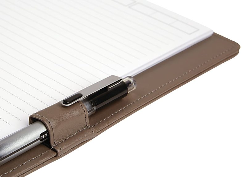 TUL® Discbound Notebook With Leather Cover, Letter Size, Narrow Ruled, 60 Sheets, Brown - Image 4