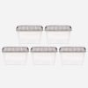 Iris® Stack & Pull™ Storage Boxes, 8 Gallon, Clear/Gray, Set Of 5 Boxes - Image 2