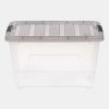 Iris® Stack & Pull™ Storage Boxes, 8 Gallon, Clear/Gray, Set Of 5 Boxes - Image 4