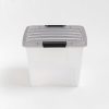 Iris® Stack & Pull™ Storage Boxes, 8 Gallon, Clear/Gray, Set Of 5 Boxes - Image 5