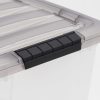 Iris® Stack & Pull™ Storage Boxes, 8 Gallon, Clear/Gray, Set Of 5 Boxes - Image 6