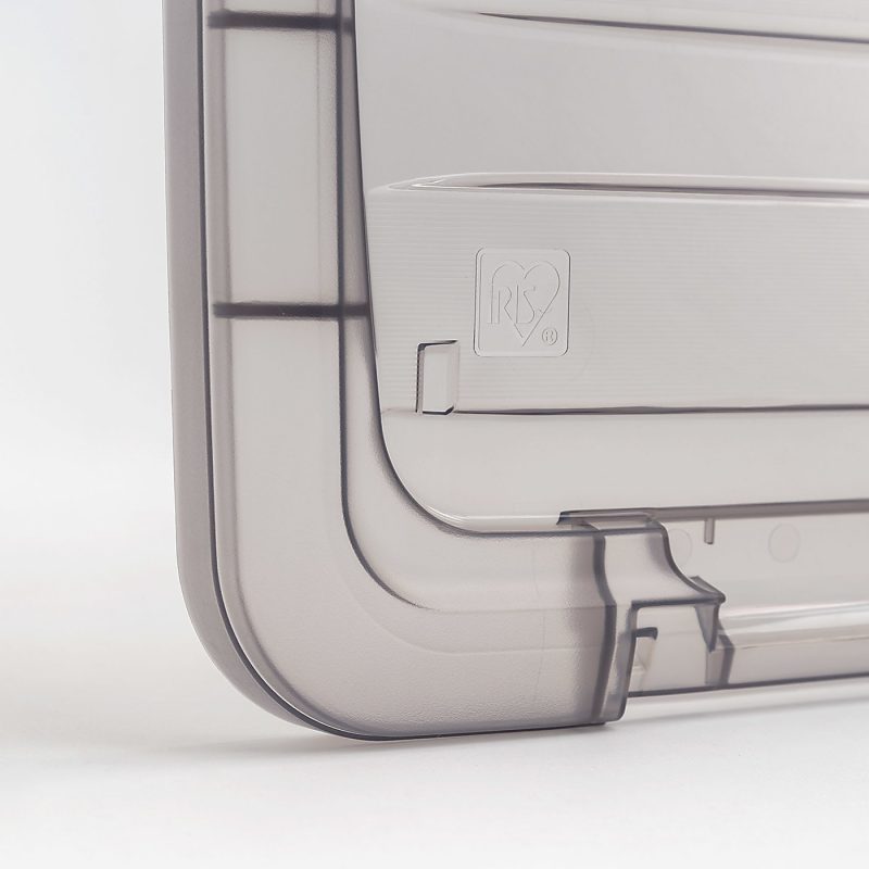 Iris® Stack & Pull™ Storage Boxes, 8 Gallon, Clear/Gray, Set Of 5 Boxes - Image 7