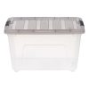 Iris® Stack & Pull™ Storage Boxes, 8 Gallon, Clear/Gray, Set Of 5 Boxes - Image 9