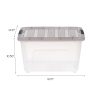 Iris® Stack & Pull™ Storage Boxes, 8 Gallon, Clear/Gray, Set Of 5 Boxes - Image 11