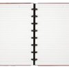 TUL® Discbound Notebook With Leather Cover, Junior Size, Narrow Ruled, 60 Sheets, Brown - Image 2