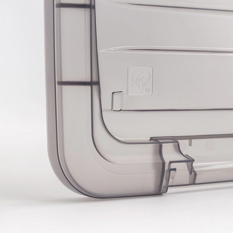 Iris® Stack & Pull™ Storage Box, 13.4 Gallon, Clear/Gray - Image 3