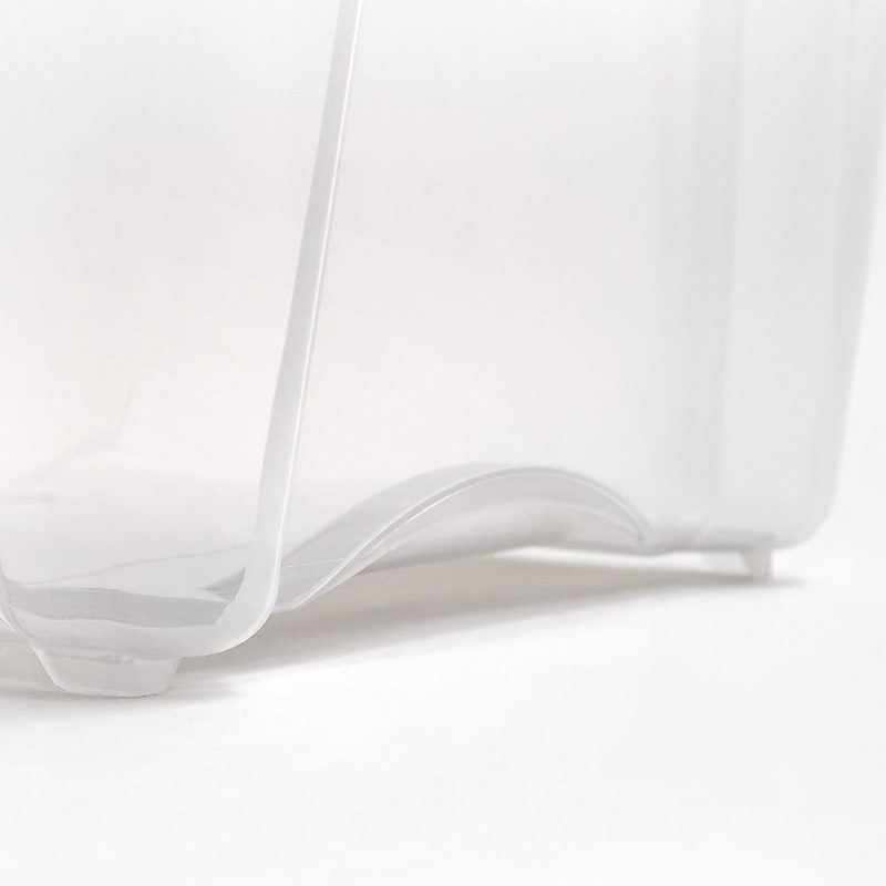 Iris® Stack & Pull™ Storage Box, 13.4 Gallon, Clear/Gray - Image 4