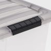 Iris® Stack & Pull™ Storage Box, 13.4 Gallon, Clear/Gray - Image 5