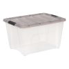 Iris® Stack & Pull™ Storage Box, 13.4 Gallon, Clear/Gray - Image 10
