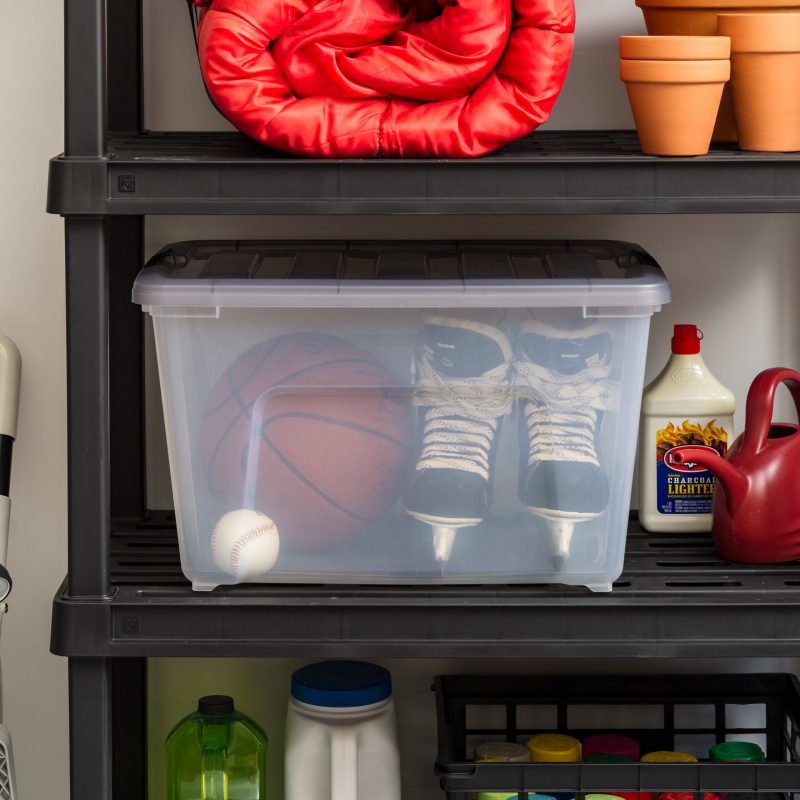 Iris® Stack & Pull™ Storage Box, 13.4 Gallon, Clear/Gray - Image 11
