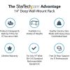 StarTech.com 4U Wall Mount Rack, 13.78in Deep, 19 inch Wall Mount Network Rack, Wall Mounting Patch Panel Bracket for Switch/IT Equipment - Image 7