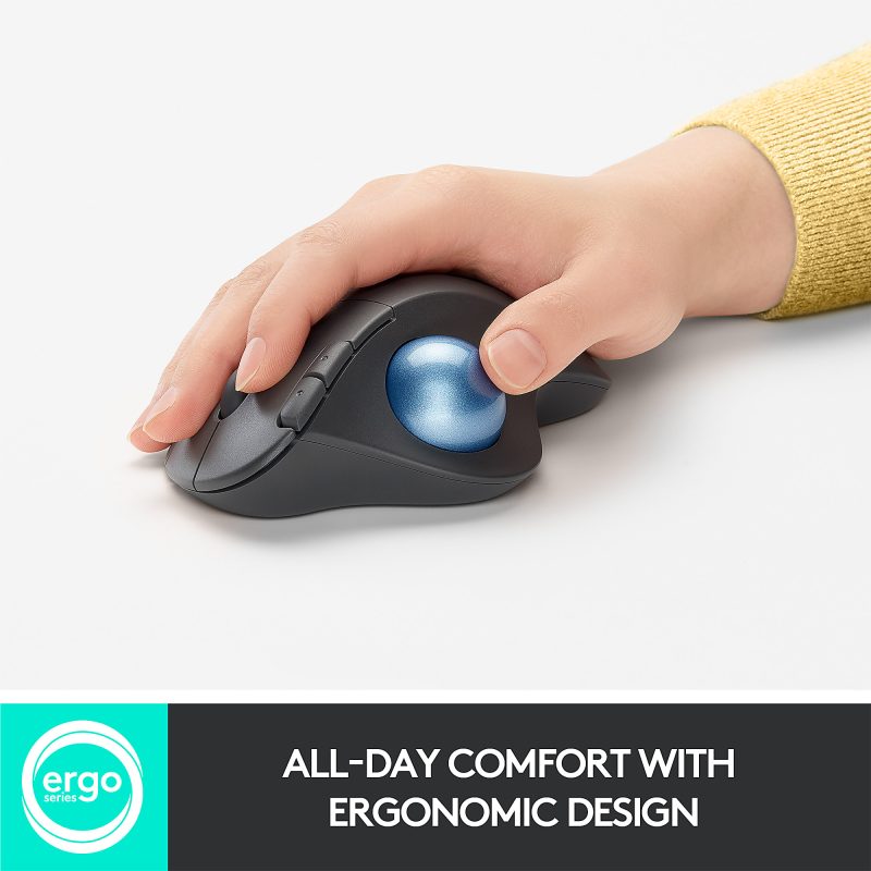 Logitech ERGO M575 Wireless Trackball Mouse, Black - Image 2