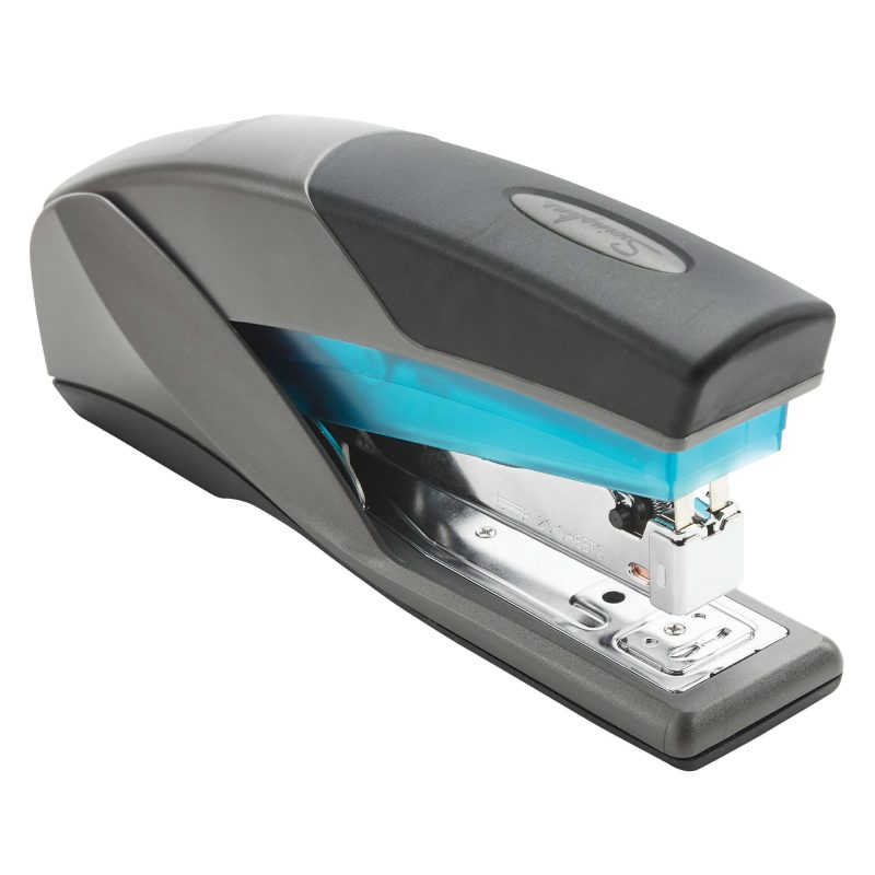 Swingline® Optima® 25 Reduced Effort Stapler, 25 Sheets Capacity, Blue/Gray - Image 2