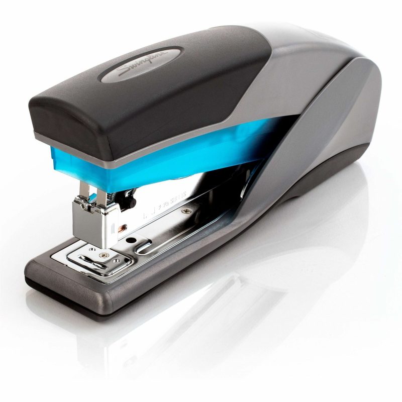 Swingline® Optima® 25 Reduced Effort Stapler, 25 Sheets Capacity, Blue/Gray - Image 5