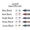 uni-ball® Vision™ Elite™ Liquid Ink Rollerball Pens, Bold Point, 0.8 mm, White Barrel, Blue/Black Ink, Pack Of 12 - Image 4