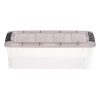 Iris® Stack & Pull™ Storage Boxes, 1.45 Gallon, Clear/Gray, Set Of 12 Boxes - Image 3