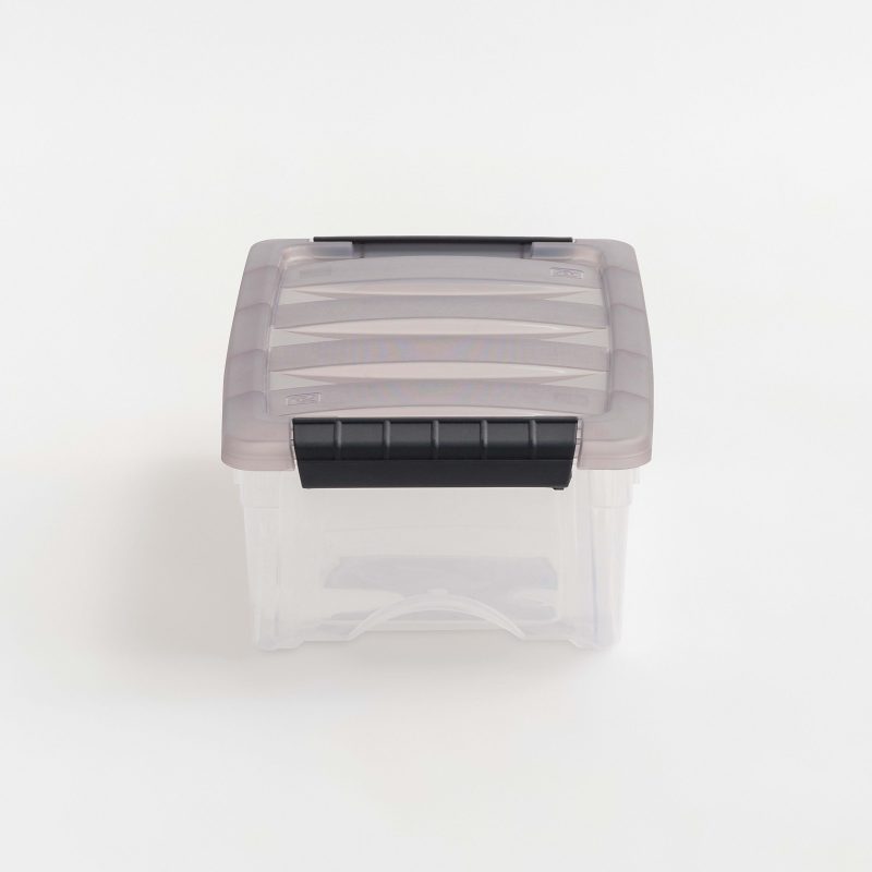 Iris® Stack & Pull™ Storage Boxes, 1.45 Gallon, Clear/Gray, Set Of 12 Boxes - Image 8