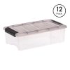 Iris® Stack & Pull™ Storage Boxes, 1.45 Gallon, Clear/Gray, Set Of 12 Boxes - Image 12