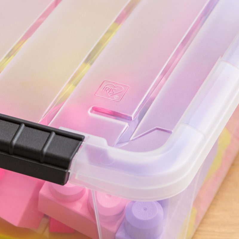Iris USA® Buckled Boxes, 13.5 Qt, 19-1/16”L x 15-3/16”W x 9-1/4”H, Clear, Set Of 6 Boxes - Image 4