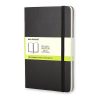 Moleskine Classic Hard Cover Notebook, 5" x 8-1/4", Unruled, 240 Pages, Black