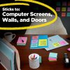 Post-it Super Sticky Notes, 4 Pads, 8 in x 6 in, 2x the Sticking Power, School Supplies and Office Products, Sticky Notes for Vertical Surfaces, Monitors, Walls and Windows, Energy Boost Collection, Lined - Image 5