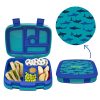 Bentgo Kids Prints 5-Compartment Lunch Box, 2"H x 6-1/2"W x 8-1/2"D, Shark - Image 2