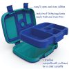 Bentgo Kids Prints 5-Compartment Lunch Box, 2"H x 6-1/2"W x 8-1/2"D, Shark - Image 6