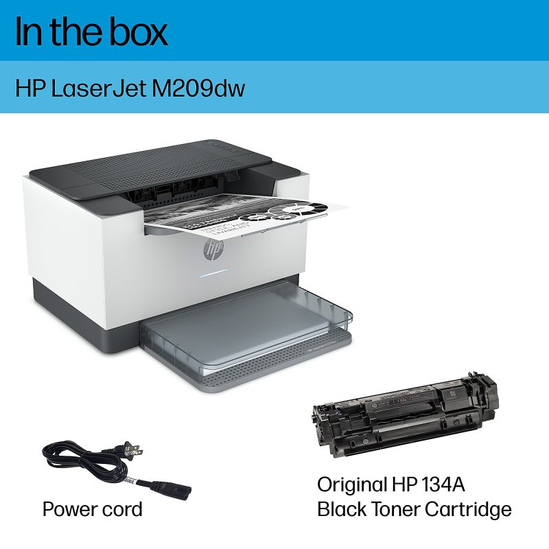HP LaserJet M209dw Wireless Black & White Printer (6GW62F) - Image 5