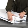 Bankers Box® Econo Stor/File™ Standard-Duty Storage Boxes, 9" x 24" x 4", White/Blue, Case Of 12 - Image 6