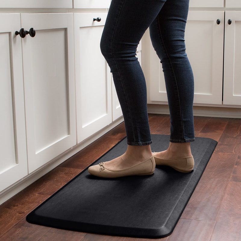 GelPro Elite Vintage Leather Comfort Floor Mat, 48"L x 20"W x 3/4"D, Slate - Image 2